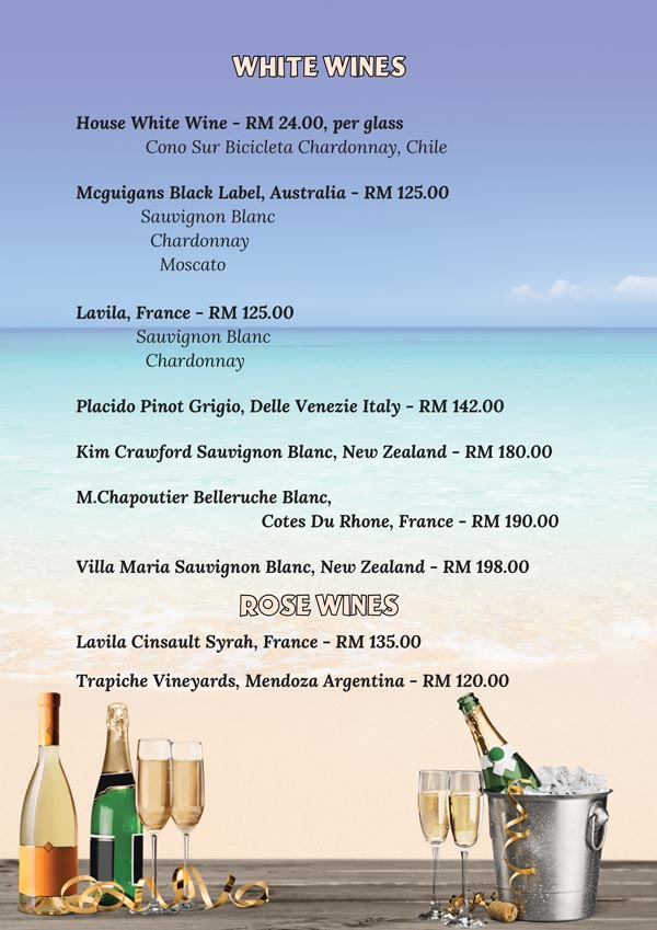 White Wine Price List